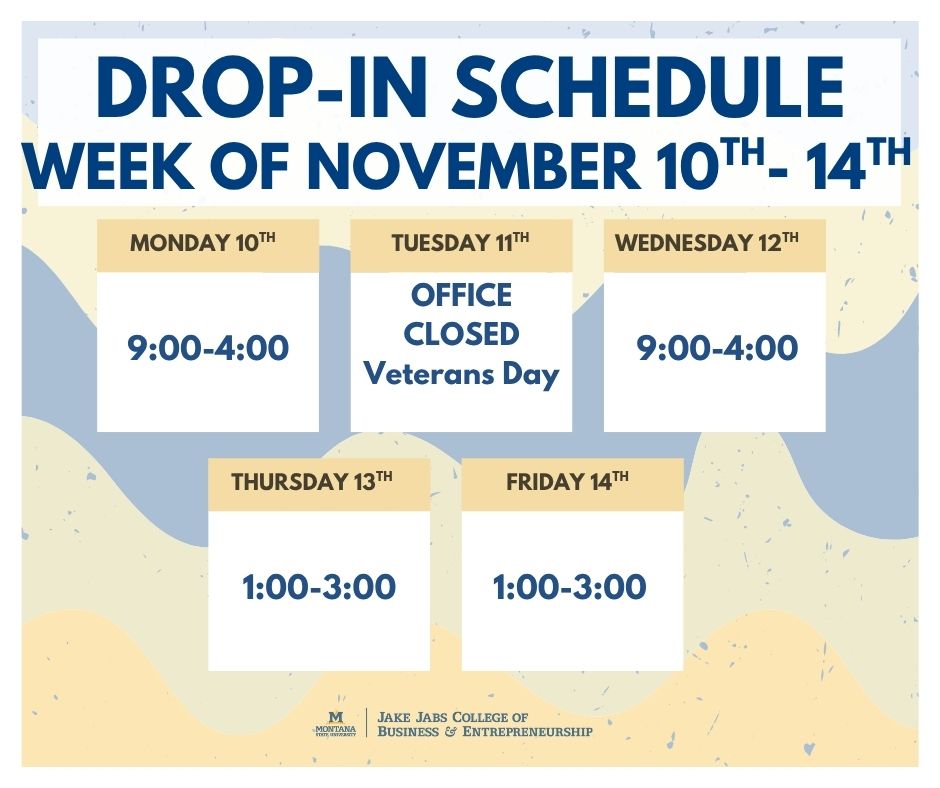 November 3-7 drop in