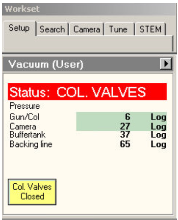 Check the vacuum Check the vacuum