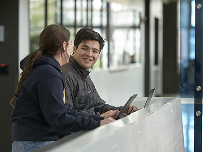 Two students talking