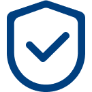 A checkmark inside a shield