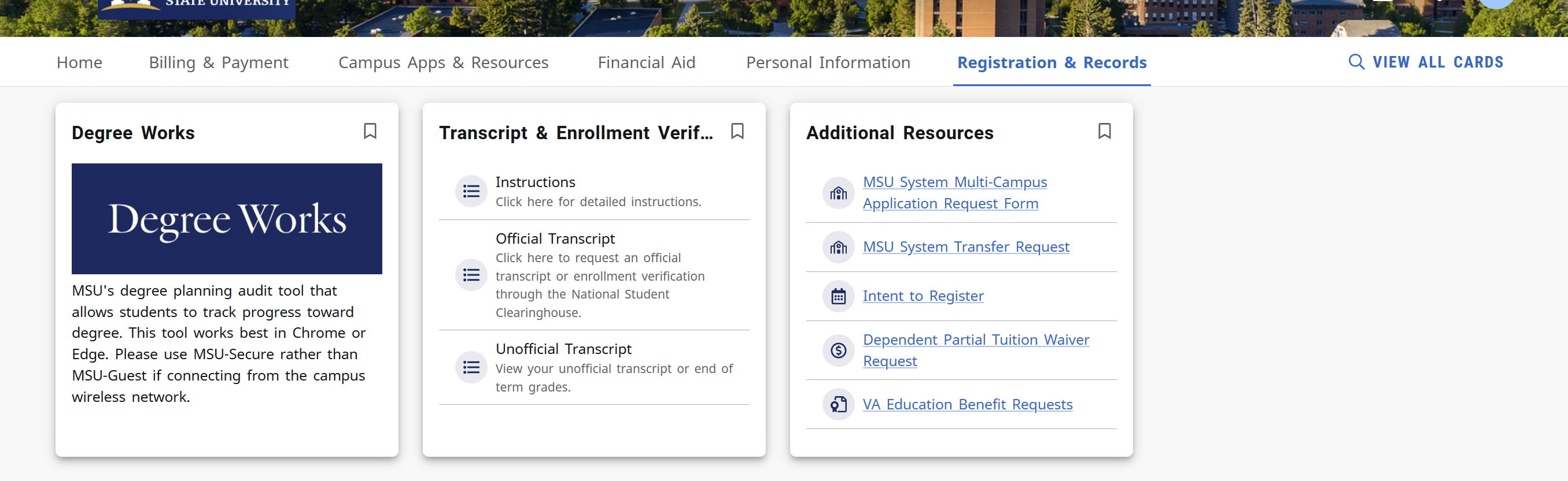 registration and records