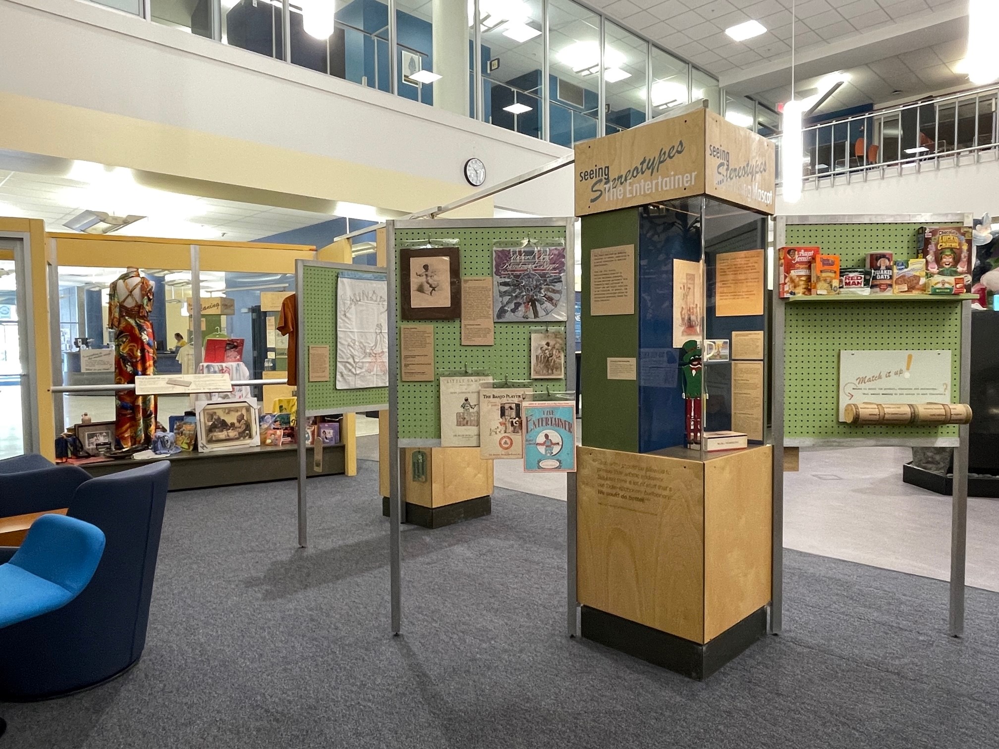 The MSU Library "Sorting Out Race" exhibit shows items displayed in cases that were donated to thrift stores that  displayed racial imagery and harmful stereotypes.