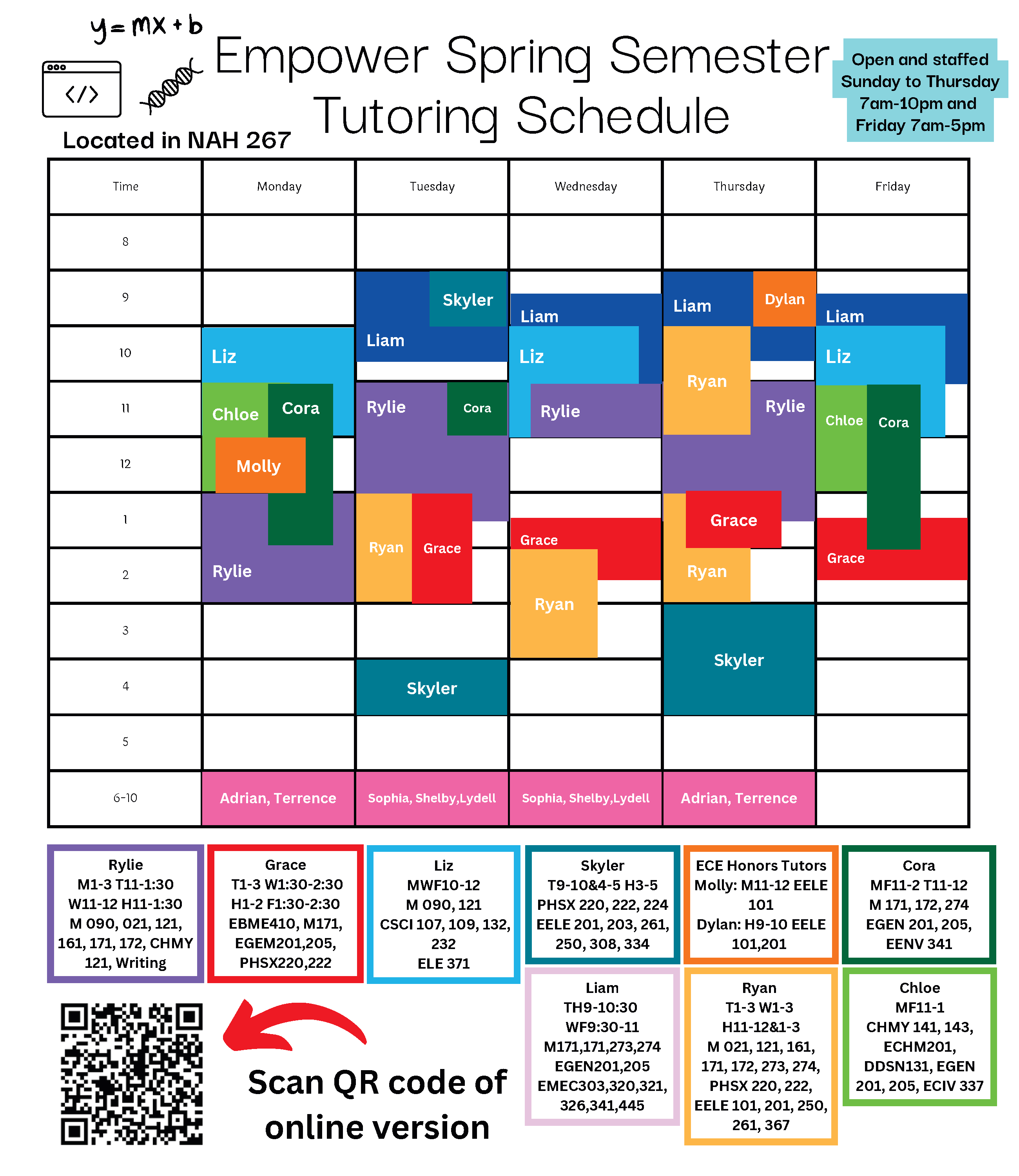 Empower Tutoring Schedule