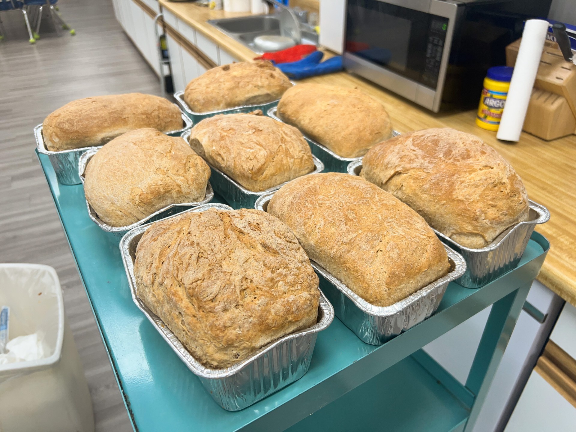 Loaves of bread made by Scobey 5th graders