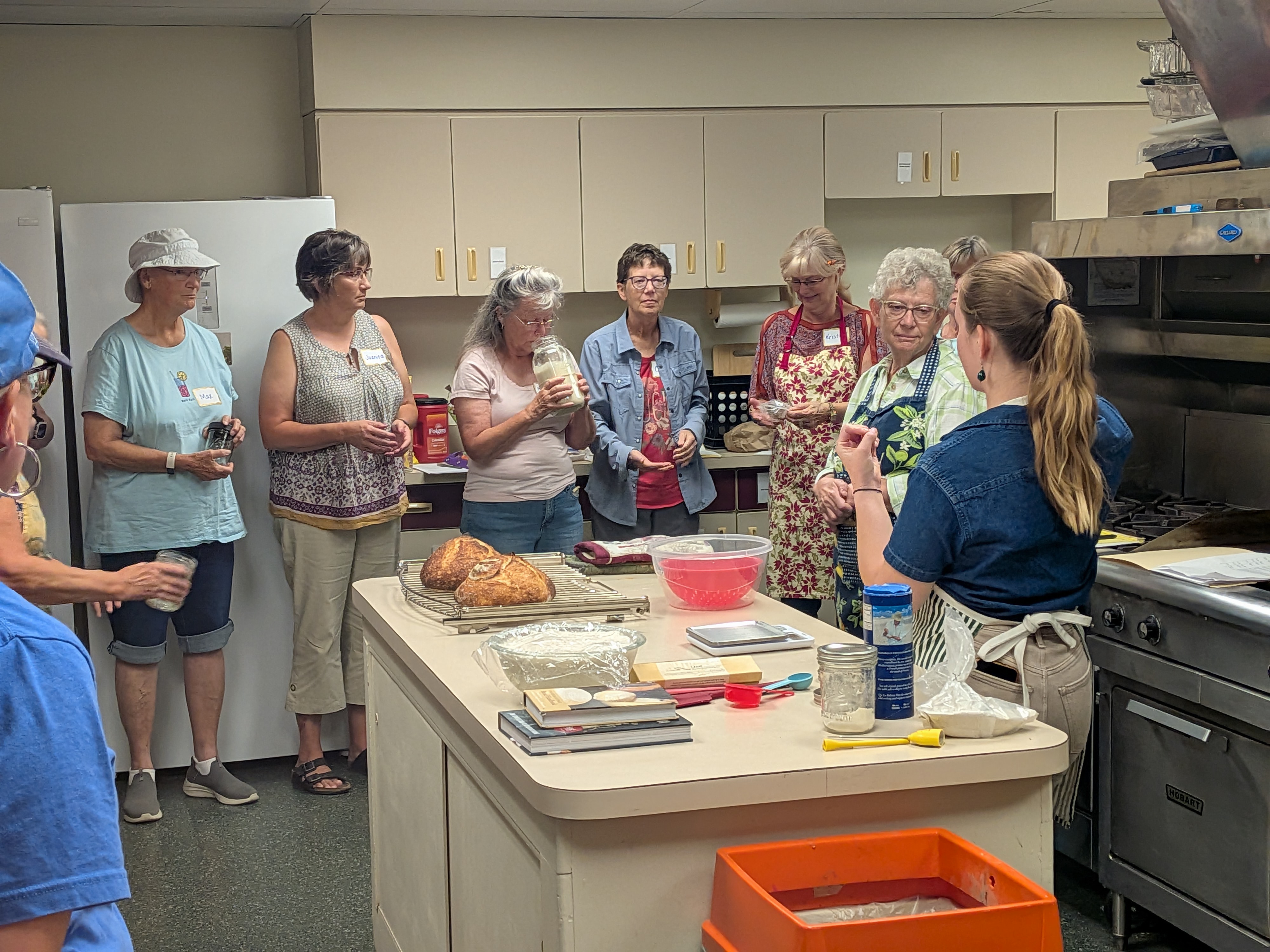 MSU Extension FCS agent Erin Gregory explains sourdough fermentation process