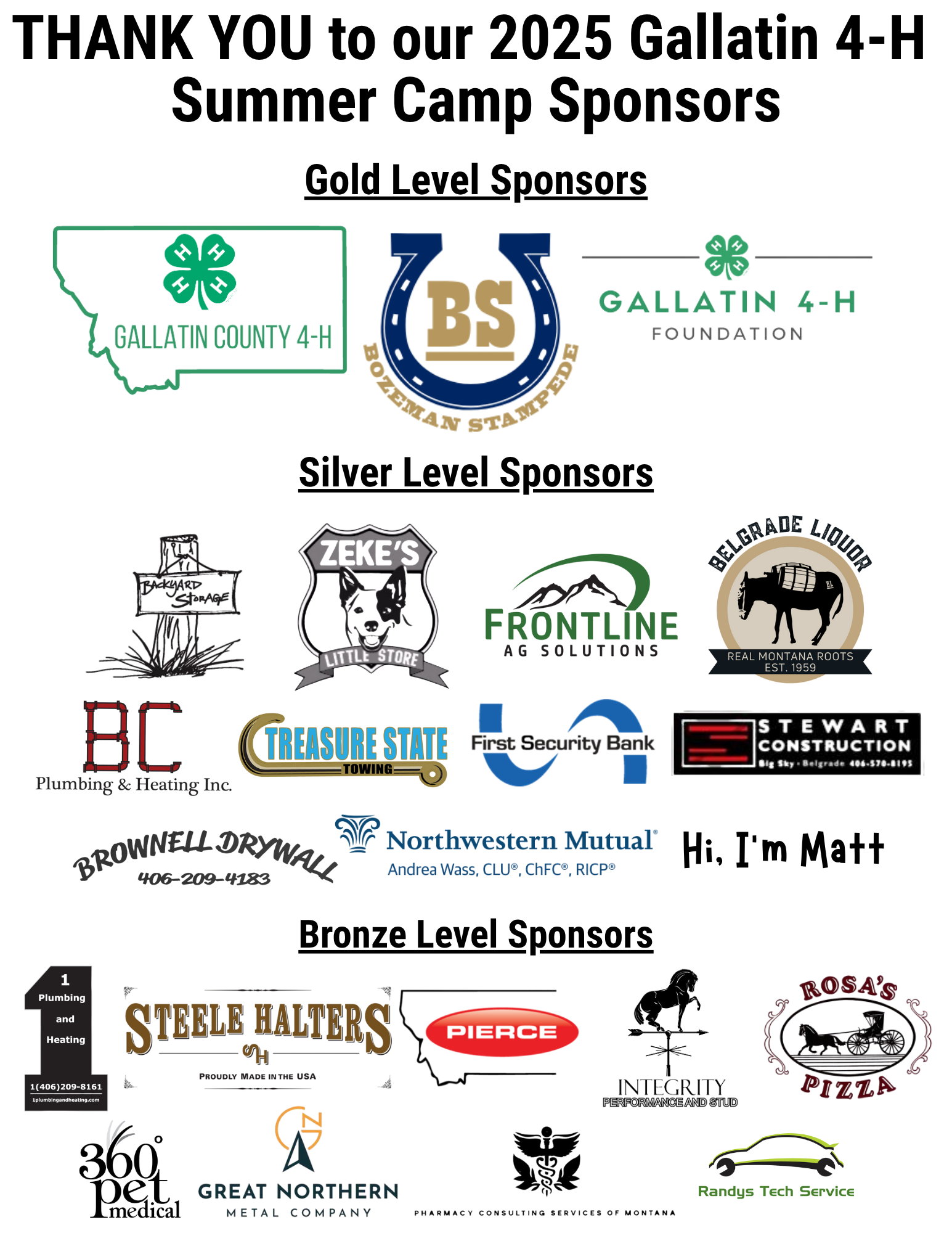 2025 Camp Sponsors 2025 Camp Sponsors