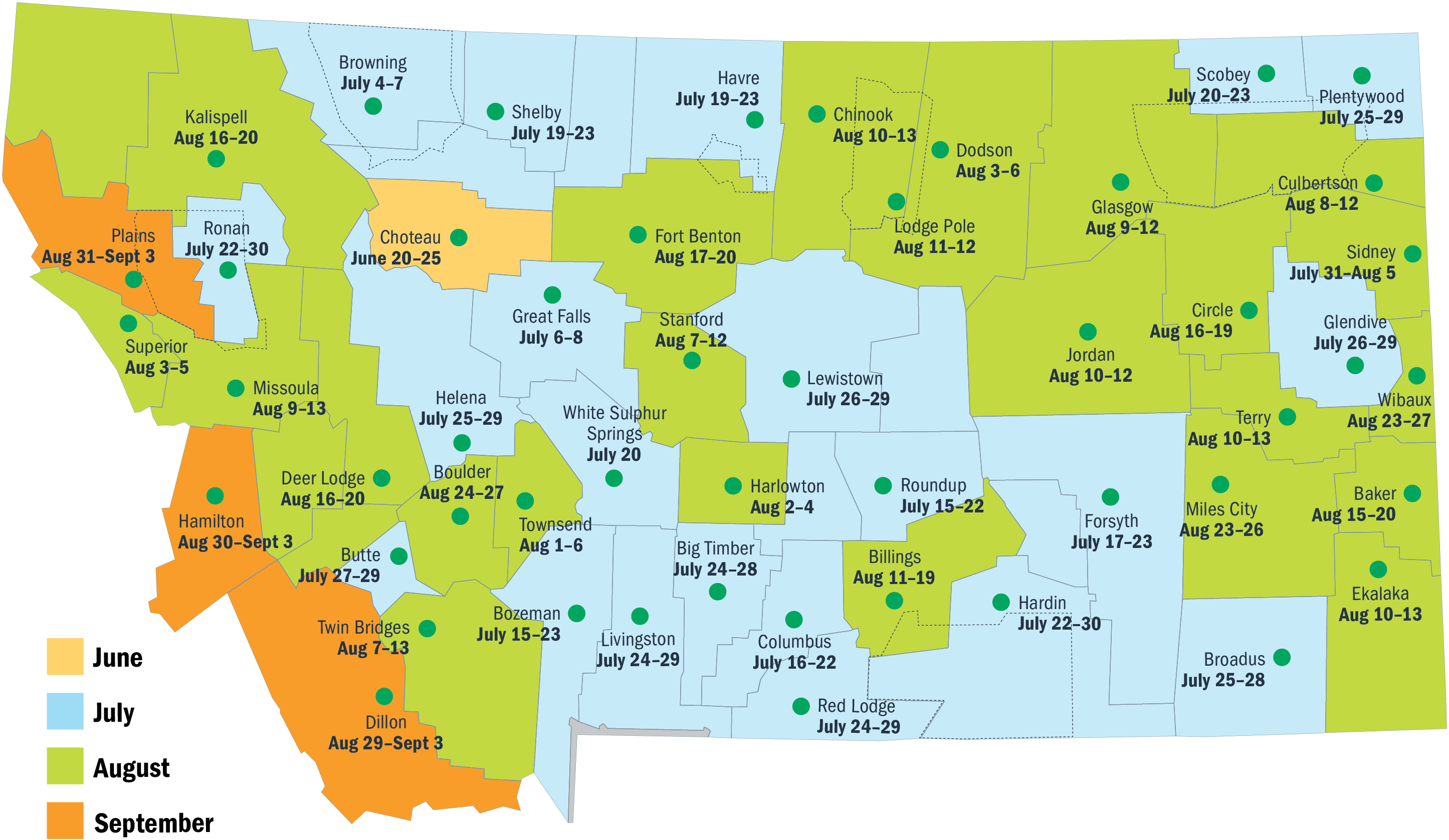 Summer 2023 4-H Fair Dates