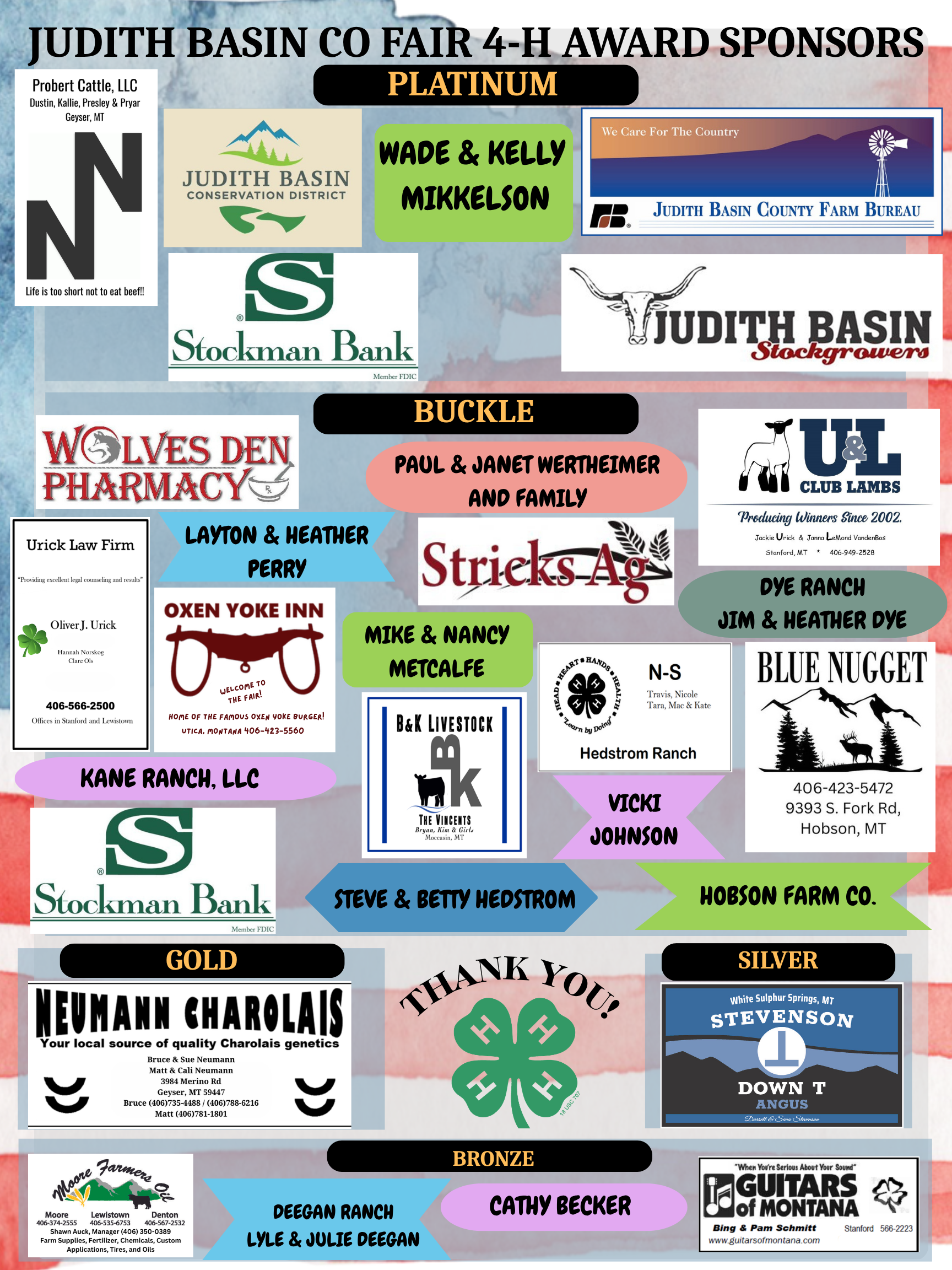 2026 JBC Fair 4-H Award Sponsor Poster