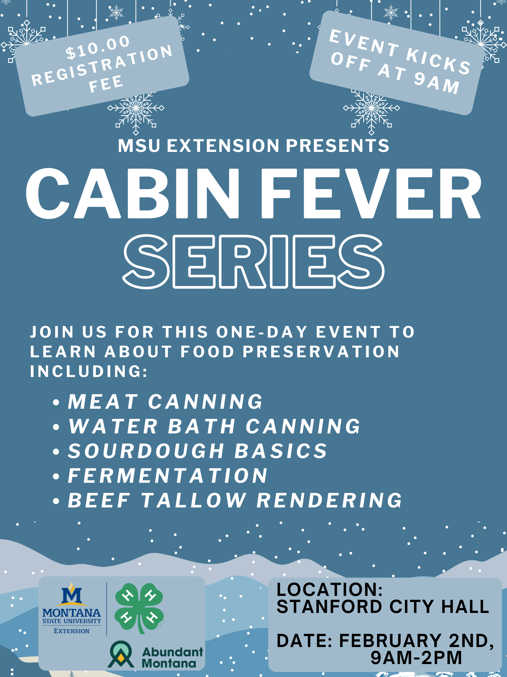 2026 Cabin Fever Workshop