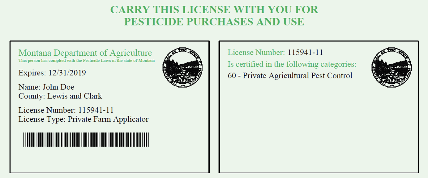 private farm applicator license