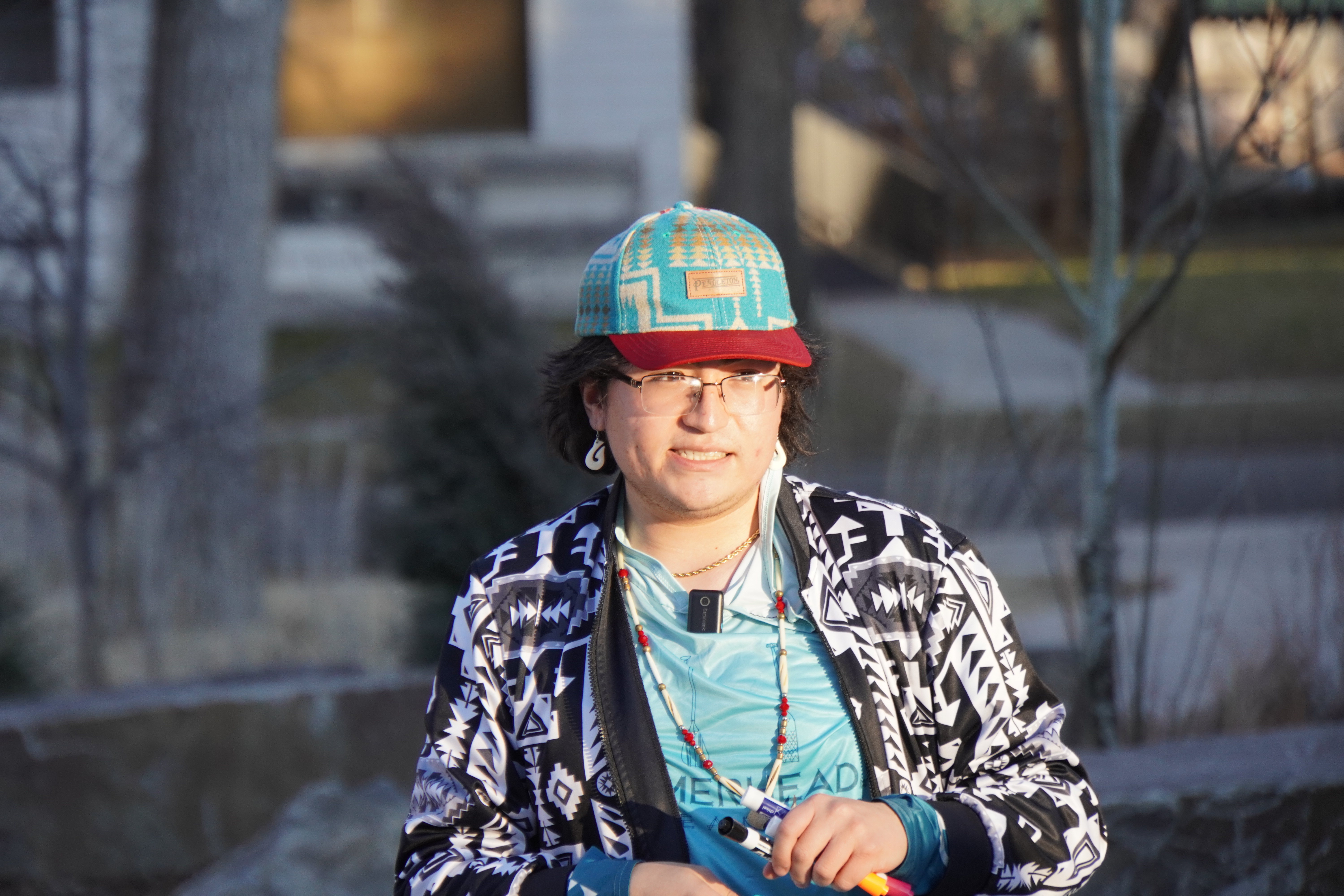 Kolton Running Crane teaches Blackfeet Language.