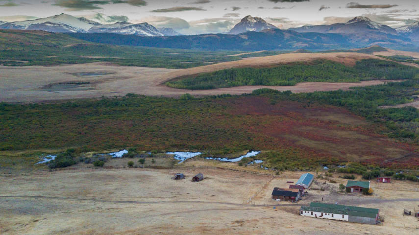 Aerial view of glacier