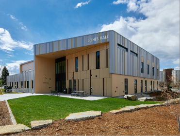 Jones Hall with blue skies 