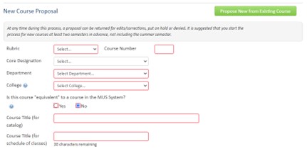 Course Form 