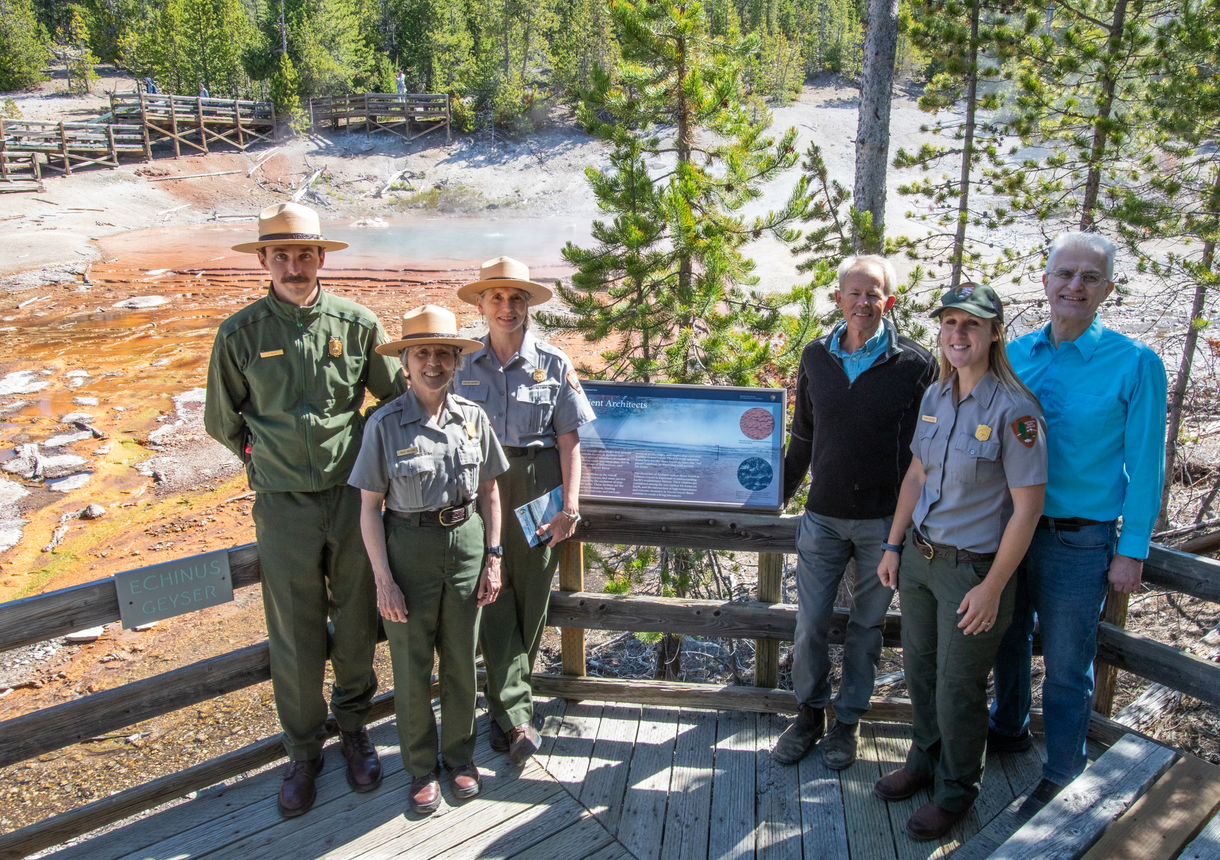 group of people at Yellowstone NP
