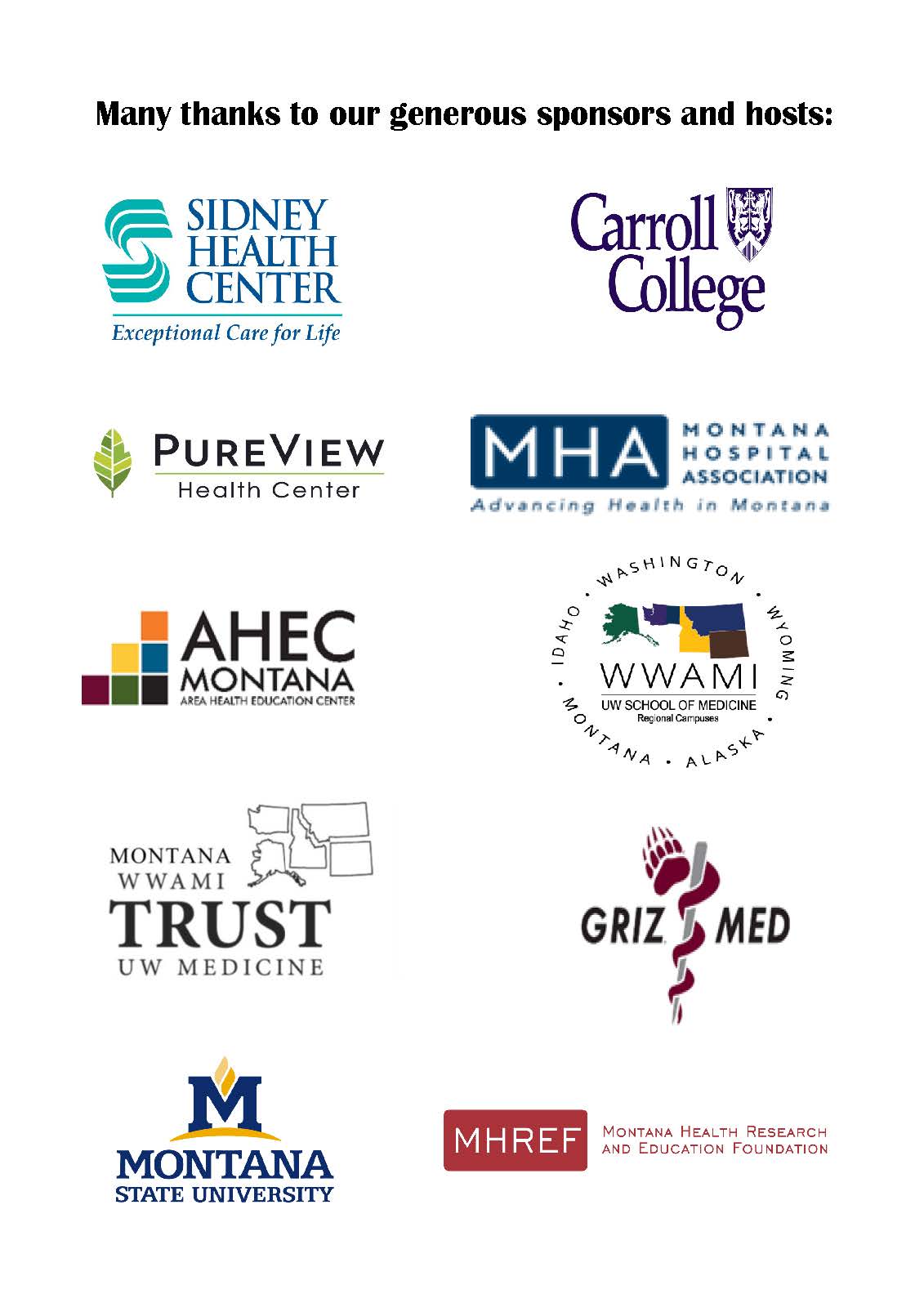 Sponsors and Hosts